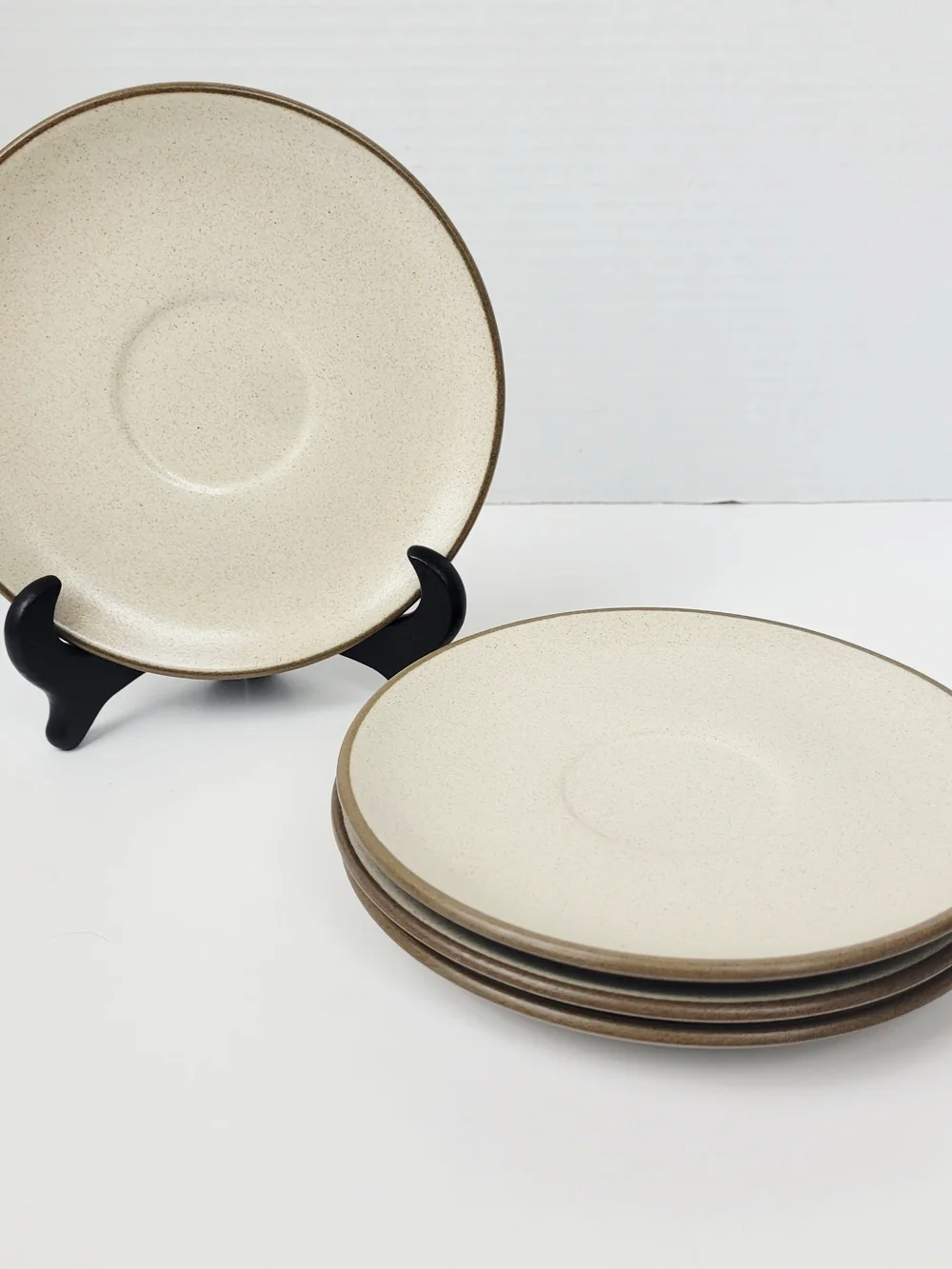 Vtg 70s~Heath Ceramics Sandalwood Coupe Line Saucer~6